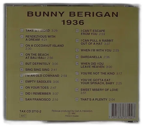 Bunny Berigan's Rhythm-Makers - Original 1936 Radio Transcriptions
