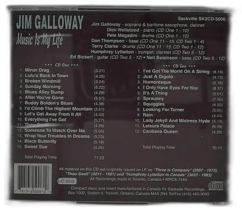 Jim Galloway - Music Is My Life
